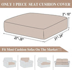 LA MEACK Couch Cushion Cover Seat Cushion Cover Stretch Armchair Cover Separate - Image 6