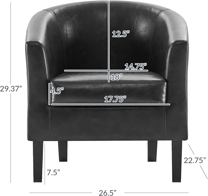 BELLEZE Accent Barrel Chair - Image 3