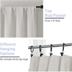 Simplebrand Ava Natural Short Blackout Curtains - Image 4