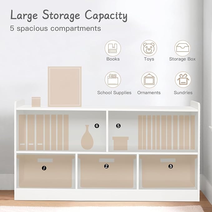 Montessori Shelf, Wooden Toy Storage Organizer - Image 5