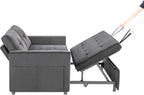 Sofa Bed, Pull Out Couch with Side Pockets, 3 in 1 Velvet Fabric Loveseat - Image 5