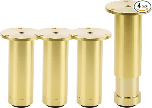 4 Pcs Gold Adjustable Sofa Legs Metal Modern Furniture Legs by UTALIND