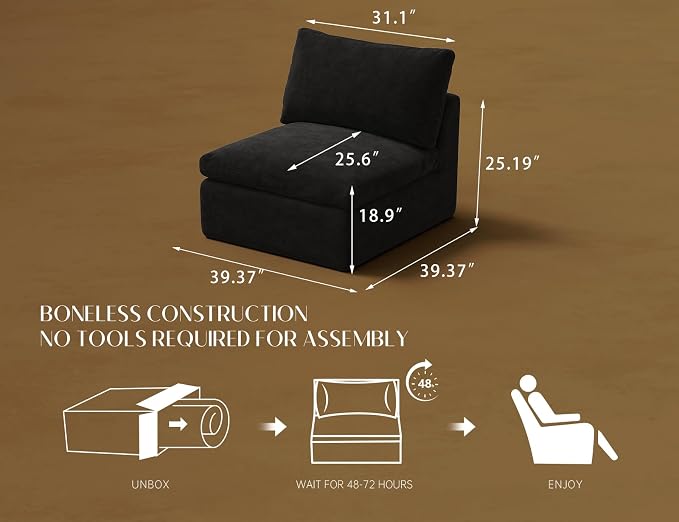 ohllob Middle Back for Cloud Sectional Couches Living Room - Image 2