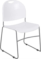 Flash Furniture HERCULES Series 880 lb. Capacity White Ultra-Compact Stack Chair by FlashFurniture