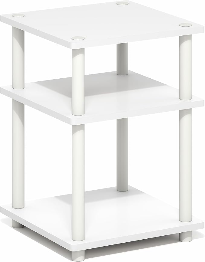 Furinno Turn-N-Tube Side Table, 3-Tier Square Modern End Table, Toolless Open - Image 6