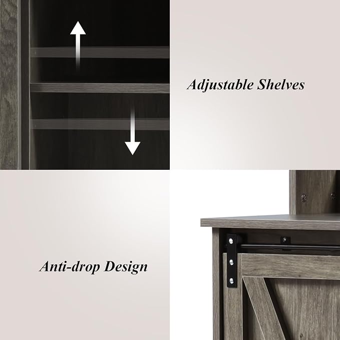 4ever2buy Farmhouse Coffee Bar Cabinet - Image 5