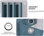 MIULEE 90 Inches Linen Texture Curtains - Image 4