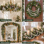 DIYDEC 6Pack Christmas Preal Garland 20in Tree Topper Ornament Decor - Image 7
