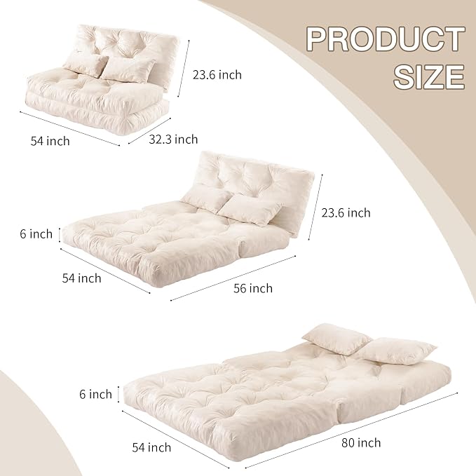 Folding Sofa Bed, Convertible Sleeper Chair - Image 2