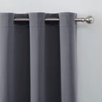 Blackout Curtains 52 x 120 Inch Long Grey Curtains Set of 2 Panels Room - Image 6