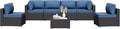 7 Pieces Outdoor Patio Sectional Sofa Couch, Wicker Furniture Patio by Shintenchi%7CFurnitureMadeforRealLife