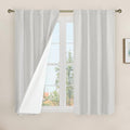 45 Inch Natural 100% Blackout Linen Curtains by LAMIT