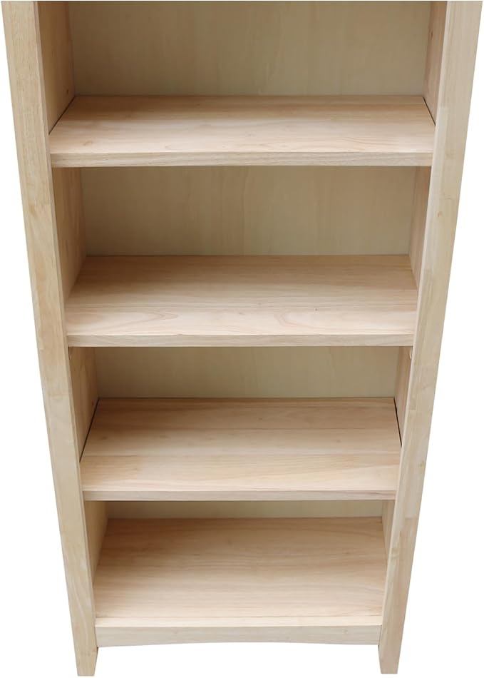 International Concepts Narrow Shaker Bookcase, 60-Inch High, Small Space - Image 7