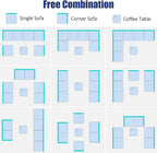 Tangkula 7 Pieces Patio Rattan Furniture Set, Patiojoy Outdoor Conversation Set - Image 5