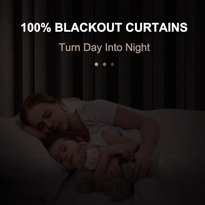 Faux Linen Total Blackout Curtains - Image 2