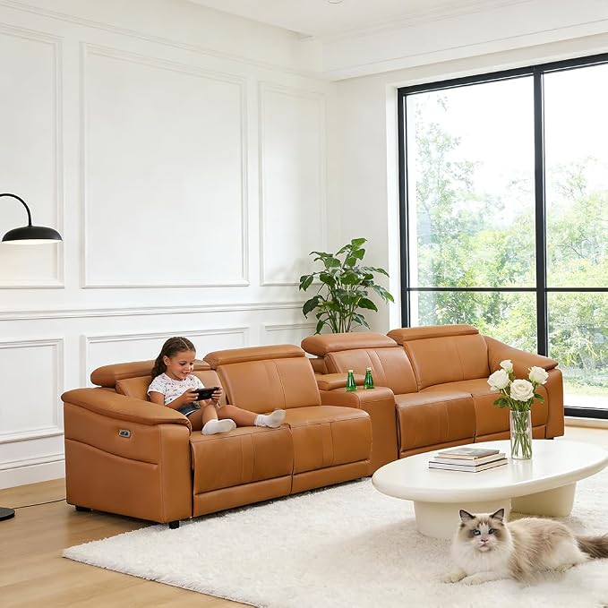 Power Recliner Sofa Set, Reclining Sectional Sofa Couch - Image 8