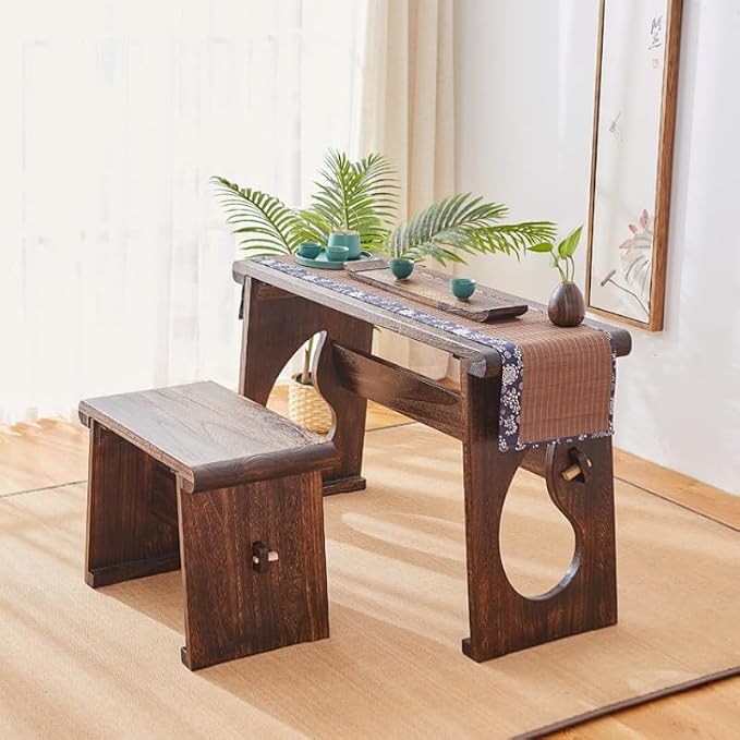 Asian Style Wooden Coffee Table, Vintage Guqin Table, Old Wood Side Table - Image 6