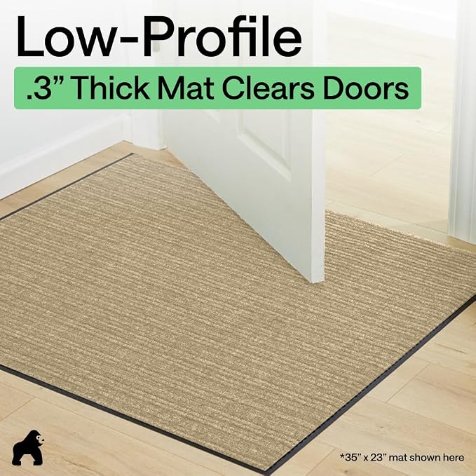 GORILLA GRIP Waterproof Traffic Guard Door Mat, Indoor and Outdoor Heavy Duty - Image 9