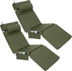 Wenqik 2 Pcs Outdoor Chaise Lounge Cushion by Wenqik