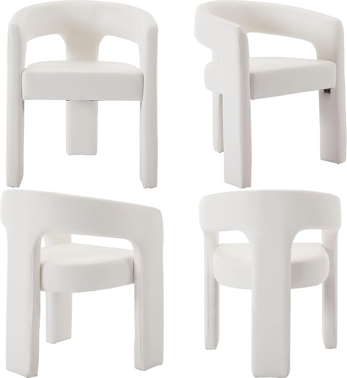 BESTANO Set of 4 Modern PU Leather Upholstered Dining Chairs - Image 7