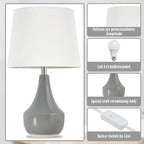 GyroVu 18" Table Lamp Set of 2, Ceramic Table Lamp Classic Beside Lamps - Image 4