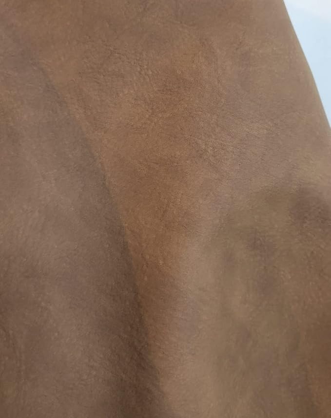 NAT Leathers | Desert Tan Tumbled Nubuck Soft Faux Vegan Leather PU | 3 Yard - Image 5