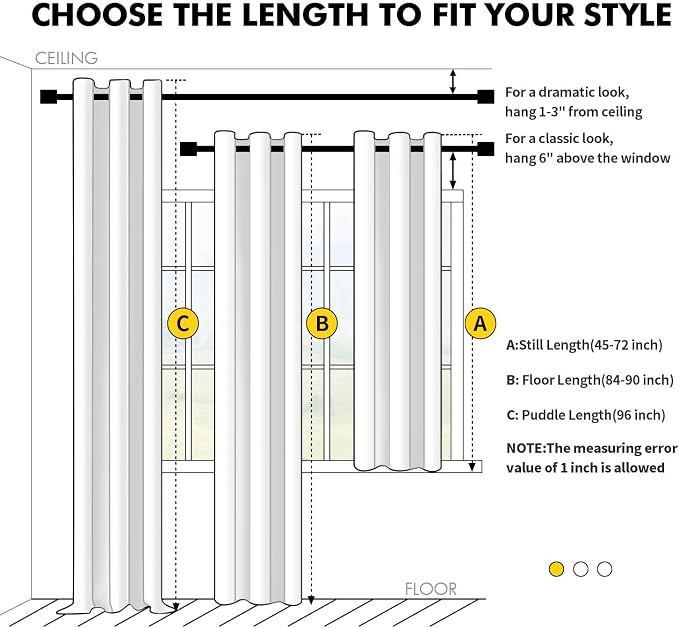MIULEE Blackout Curtains for Bedroom 2 Panels 40 x 72 Inch Long Lilac | Thermal - Image 7