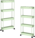 SPACELEAD 2-piece Set Slim Storage Cart 3 Tier, Bathroom Organizer Rolling by Home