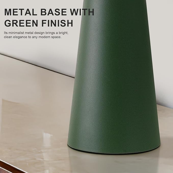 Oneach 25.75" Green Table Lamp Set of 2, Bedside Lamps - Image 5