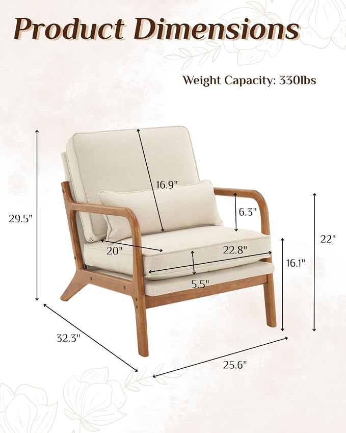 Karl home Accent Chair Mid-Century Modern Chair - Image 2