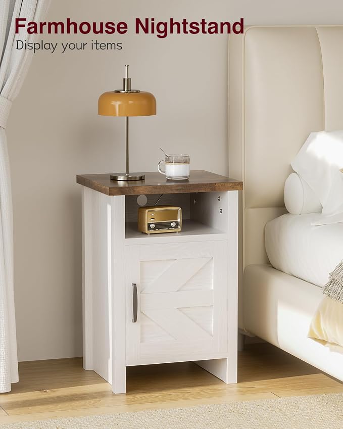 YESHOMY Farmhouse Modern Nightstand - Image 3