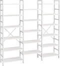 SUPERJARE Triple Bookshelf, Bookcase by SUPERJARE