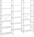 SUPERJARE Triple Bookshelf, Bookcase by SUPERJARE