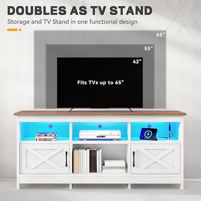 YITAHOME TV Stand for 65 Inch TVs, Entertainment Center - Image 6