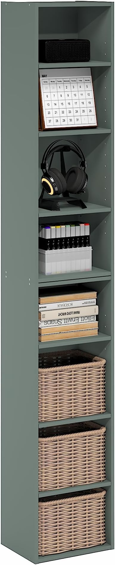 Furinno PASIR Book Shelf, 8-Tier Separable Tall Bookshelf, Stackable Bookcase by Furinno-FitsYourSpaceFitsYourBudget