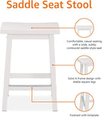Amazon Basics Solid Wood Saddle-Seat Counter Height Bar Stools - Image 6