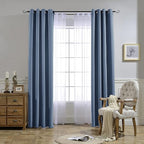 NICETOWN Stone Blue Blackout Curtains - Image 7