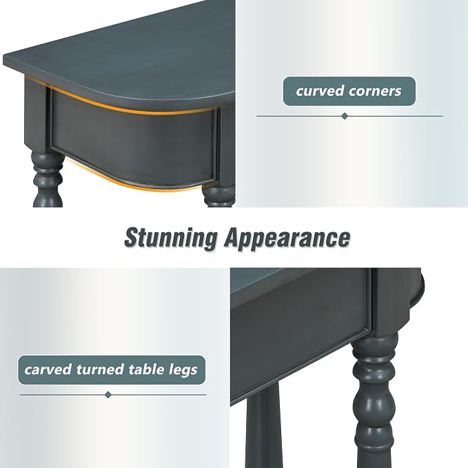 Retro Curved Console Table - Image 4