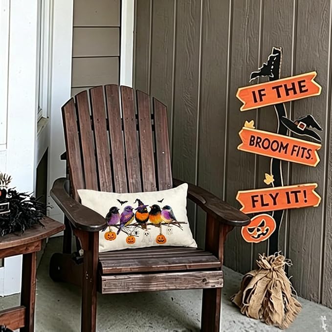 RABUSOFA Halloween Pillow Covers 12x20 Inch Halloween Decorations - Image 4