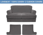 CUCRAF Cushion Sofa Cover 3 Piece Slipcovers, Soft Thick Velvet Couch Cover - Image 5
