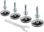 4 Set M8 Leveling Feet with 4-Pronged T Nut, Adjustable Leg Levelers Heavy Duty by Zernmiarder