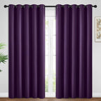 Yakamok Room Darkening Curtains 62x84 inch Length Purple-Living Room | 2 panels by Yakamok