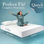 Utopia Bedding Mattress Protector Zippered Queen Size, 100% Waterproof Bed Bug - Image 2
