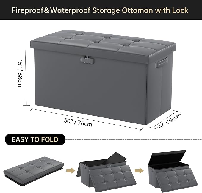 DocSafe Storage Ottoman Bench - Image 2
