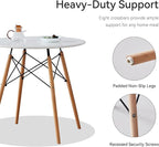 5-Piece Round Dining Table Set, Small 31.5" Kitchen Table Chairs Set of 4 Space - Image 6