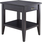 Leick Home Laurent End Table, Solid Wood, 1 Drawer, Bottom Display Shelf by LeickFurniture