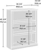 Sauder 3 Tier Book Shelf Wooden Bookcase Multipurpose Bookshelf - Image 3