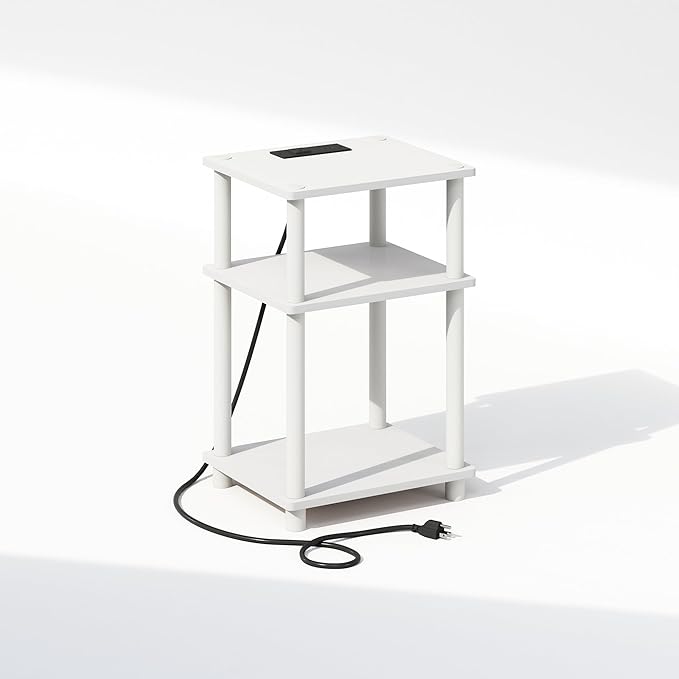 Furinno JUST Night Stand, 3-Tier Turn-N-Tube Nightstand by Furinno-FitsYourSpaceFitsYourBudget