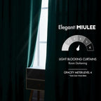 MIULEE Velvet Blackout Curtains 52x96 inches 2 Panels Emerald Green | Luxury - Image 5