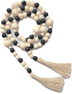 OMISHE Wood Bead Garland with Tassels 61 Inches, Boho Farmhouse Wooden by OMISHE